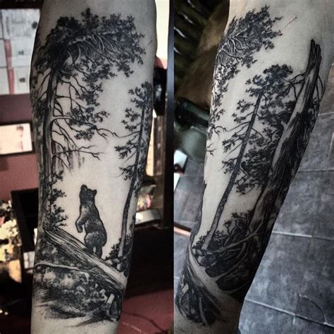 12 Amazing Bear And Trees Tattoo Designs Petpress