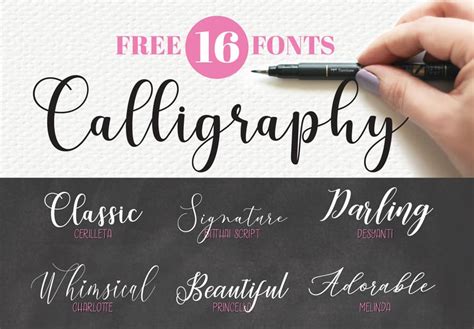13 Calligraphy Fonts Alphabet Free Download Images Cursive