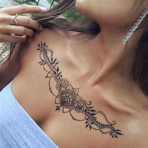 15 Cute 2025 Upper Chest Tattoo Ideas For Females