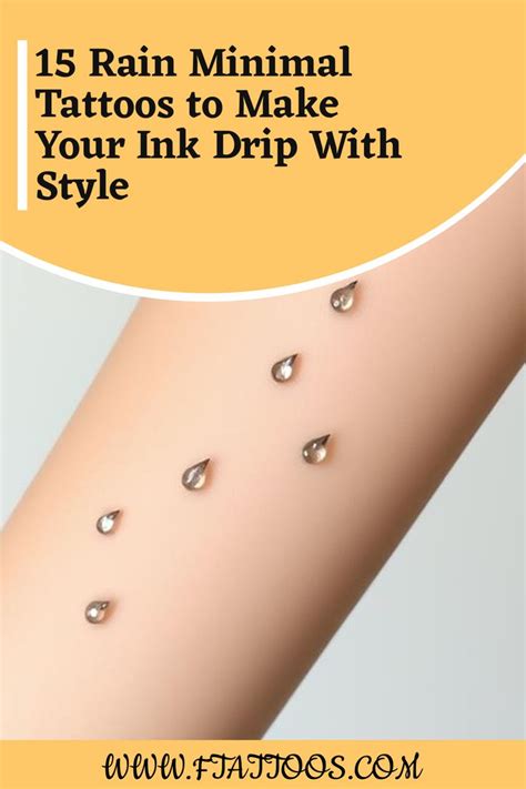 15 Rain Minimal Tattoos To Make Your Ink Drip With Style