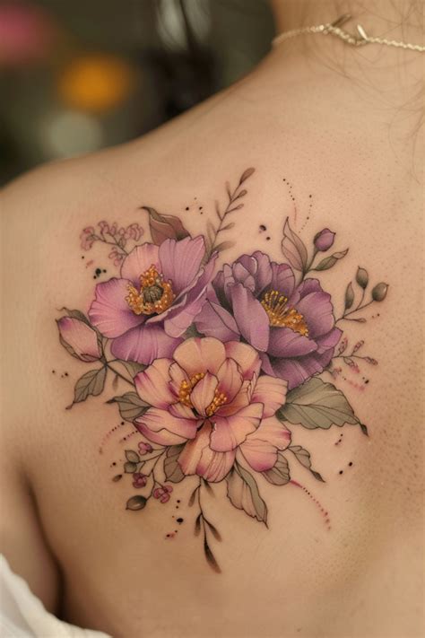21 Feminine Floral Color Tattoos That Look Beautiful In 2024 Floral