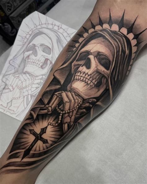 23 Santa Muerte Tattoo Ideas 2025 Powerful Sacred Stencil Designes For 23 Santa Muerte Tattoo Ideas 2025 Powerful Sacred Stencil Designes For