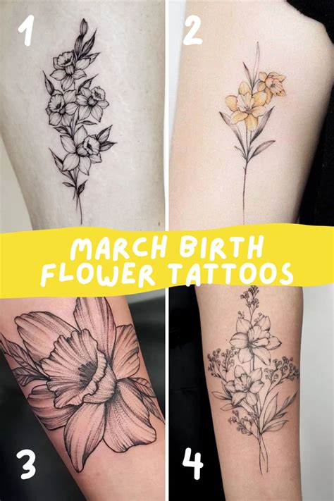 25 March Birth Flower Tattoos Daffodils Artofit