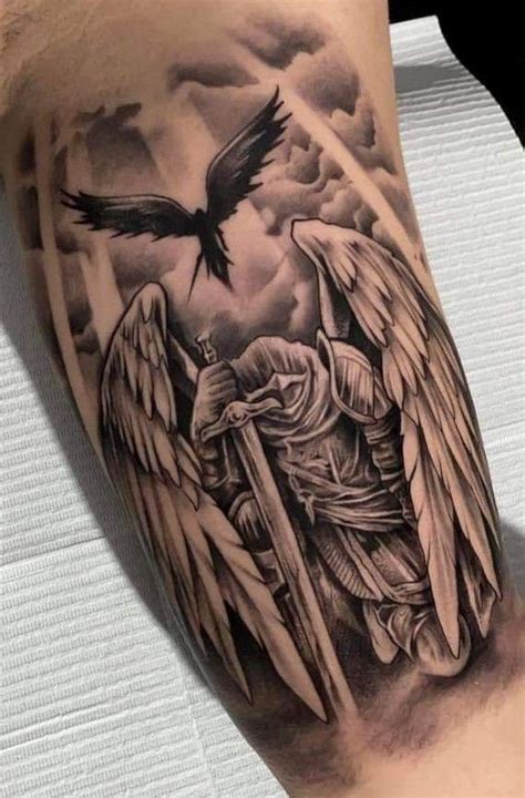 25 Powerful Angel Tattoo Ideas For Men Tattoo Generator Iq