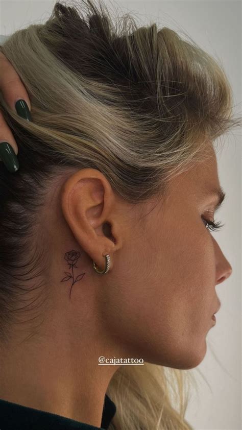 30 Brilliantly Simple Behind The Ear Tattoo Ideas Back Ear Tattoo