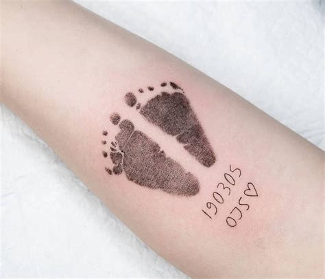 30 Cute Baby Footprint Tattoos