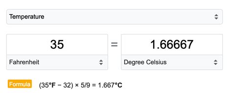 Convert 35 Fahrenheit to Celsius Instantly!