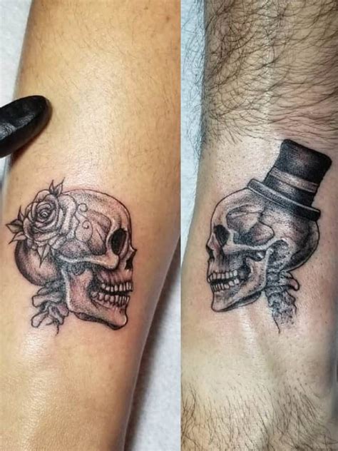37 Hauntingly Beautiful Couple Tattoos For Lovers Of The Dark