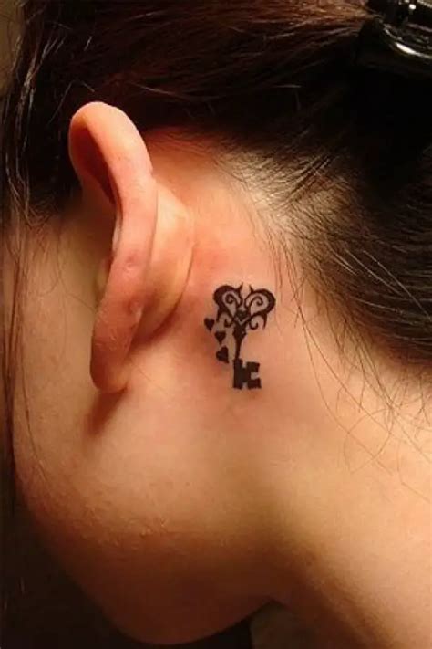 40 Meaningful But Cute Behind The Ear Tattoo Designs Greenorc