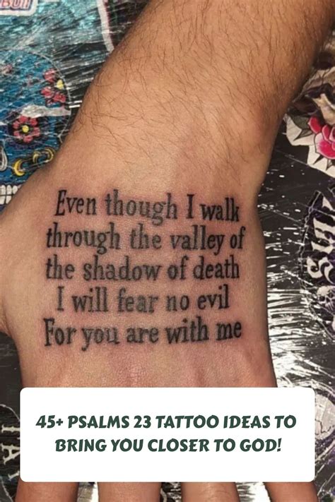 45 Psalms 23 Tattoo Ideas To Bring You Closer To God