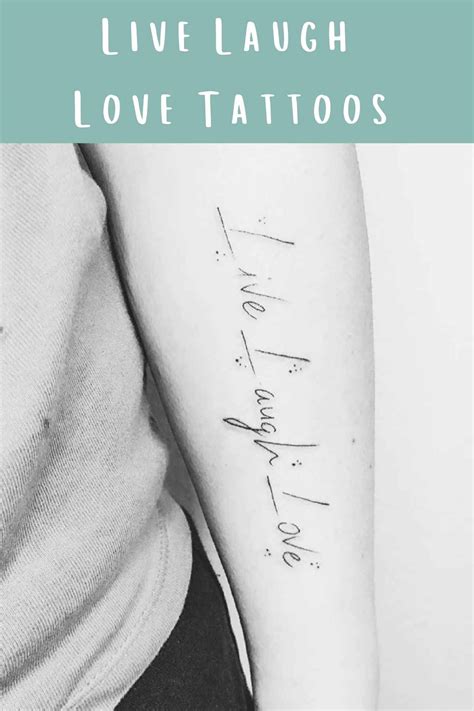 47 Live Laugh Love Tattoos Cute Quotes Designs Tattoo Glee