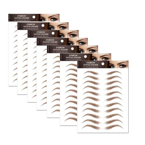 4D Hair Like Brown Eyebrow Tattoo Stickers 88 Pairs Waterproof 4D Hair Like Brown Eyebrow Tattoo Stickers 88 Pairs Waterproof