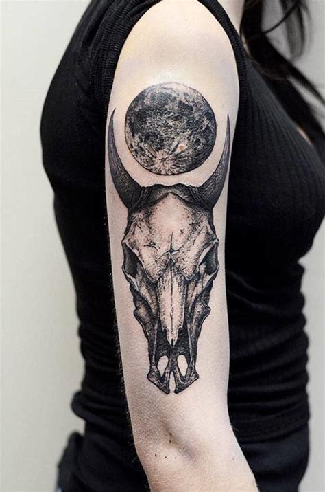 50 Meaningful Bull Skull Tattoo Designs Art And Design