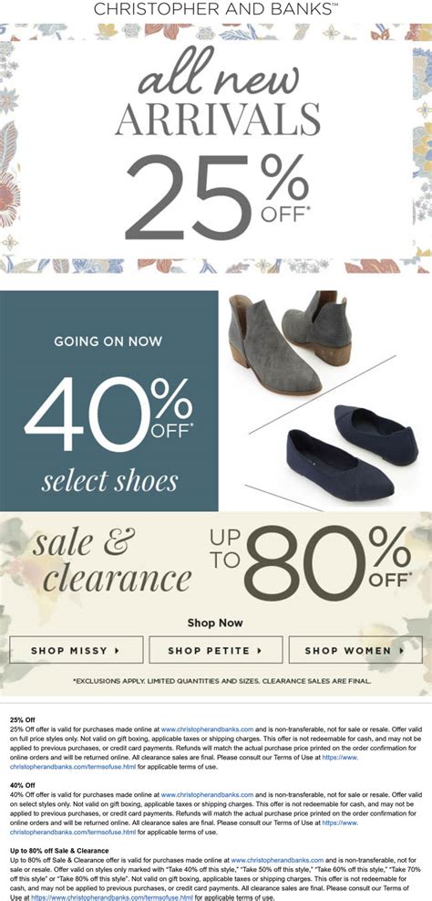 50% Off Christopher And Banks Coupons & Promo Codes - April 50% Off Christopher And Banks Coupons & Promo Codes - April