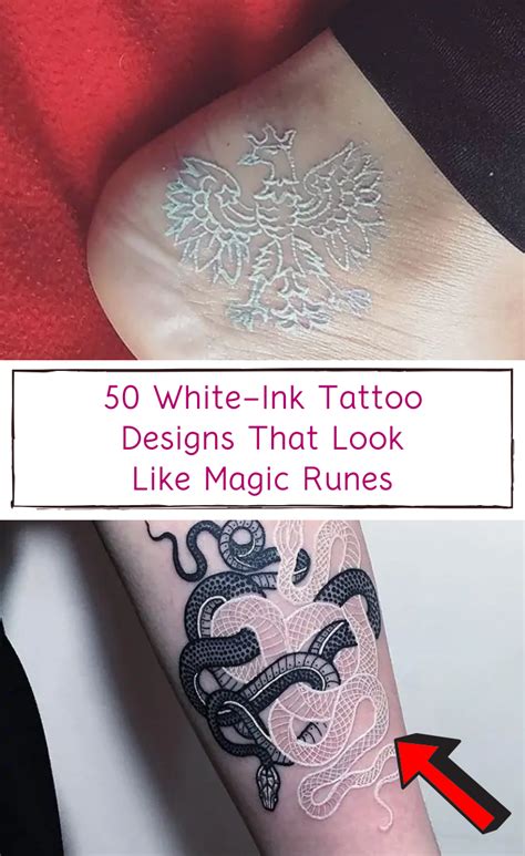 50 White Ink Tattoo Designs That Look Like They Are Magic Runes Artofit