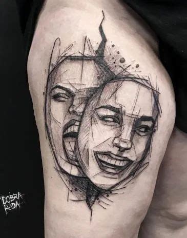 59 Incredible Two Face Tattoo Ideas For Men Amp Women Tattoo Twist