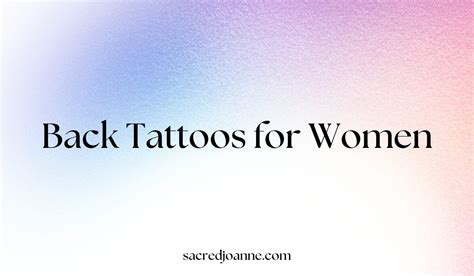 60 Stunning Back Tattoos For Women With Meaning Sacred Joanne