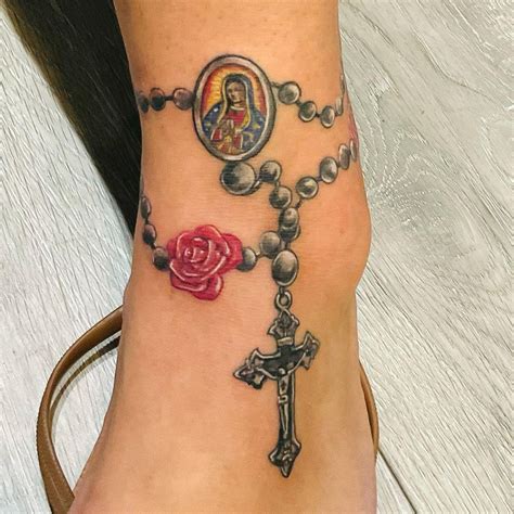 65 Stunning Rosary Tattoos Designs To Try On Your Ankle Psycho Tats