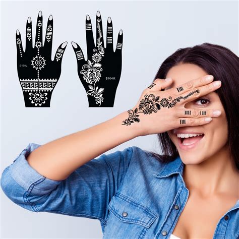 6Pcs Small Airbrush Tattoo Stencils For Women Kids Vicedeal 6Pcs Small Airbrush Tattoo Stencils For Women Kids Vicedeal