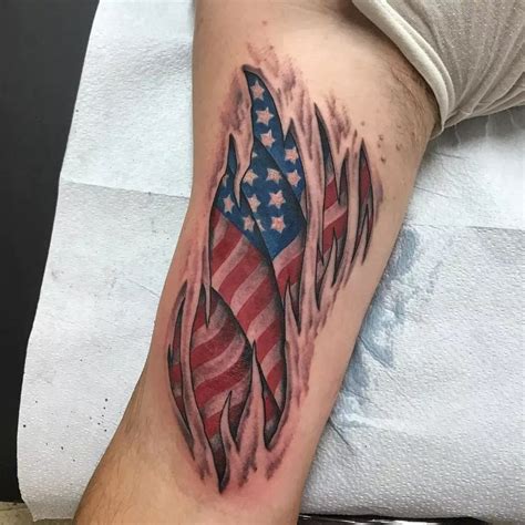 85 Best Patriotic American Flag Tattoos I Love Usa 2019