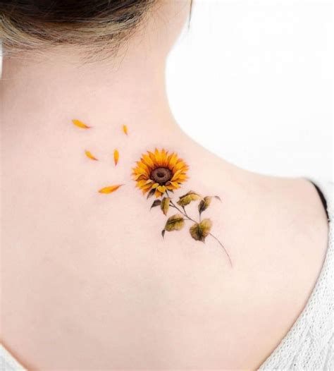 Abstract Sunflower Flower Tattoos
