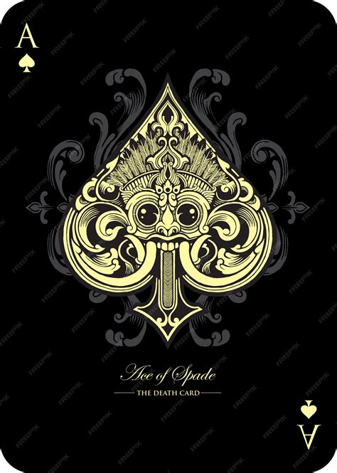 Ace Of Spades Paper Card Tattoo Design