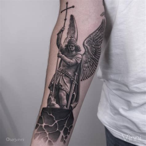 Advice On Placing A Saint Michael Tattoo On Arm Already Have Small Forearm Tattoo R Tattooadvice Advice On Placing A Saint Michael Tattoo On Arm Already Have Small Forearm Tattoo R Tattooadvice