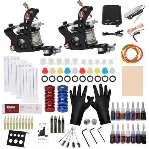 Amazon Com Eiptwh Tattoo Kit 2 Tattoo Machine Sterile Needles Grips