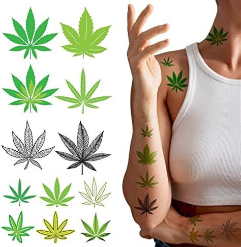 Amazon Com Supperb Temporary Tattoos 12 Black Green Cannabis Leaf Weed Leaves Tattoo Beauty Personal Care Amazon Com Supperb Temporary Tattoos 12 Black Green Cannabis Leaf Weed Leaves Tattoo Beauty Personal Care