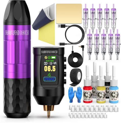 Amazon Com Wormhole Tattoo Gun Kit Professional Wireless Tattoo Kit
