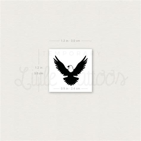 American Bald Eagle Temporary Tattoo Set Of 3 Little Tattoos American Bald Eagle Temporary Tattoo Set Of 3 Little Tattoos