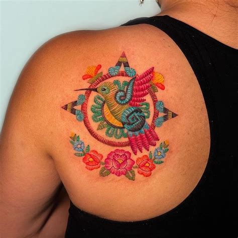An Artist Creates Vibrant Embroidered Tattoos And They Re A Real Feast