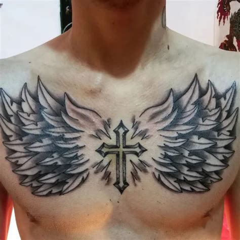 Angel Wings Tattoo On Chest Angel Wings Tattoo On Chest