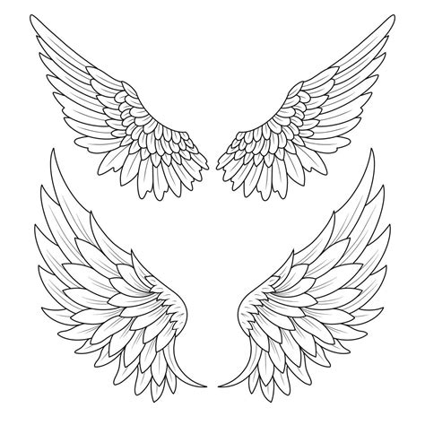 Angel Wings Tattoo Stencil Angel Wings Drawing Tattoo Stencil Outline