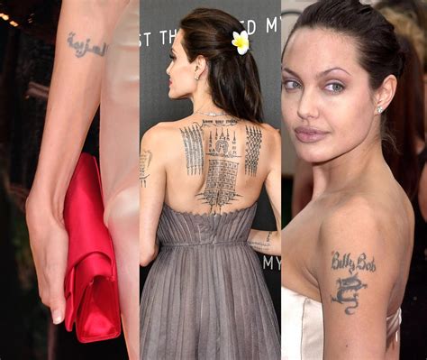 Angelina Jolie Tattoos Meanings