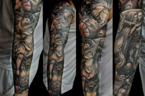 Angels And Demons Tattoo Sleeve Forearm Tattoo Ideas