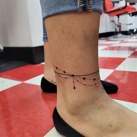 Ankle Bracelet Tattoo Designs