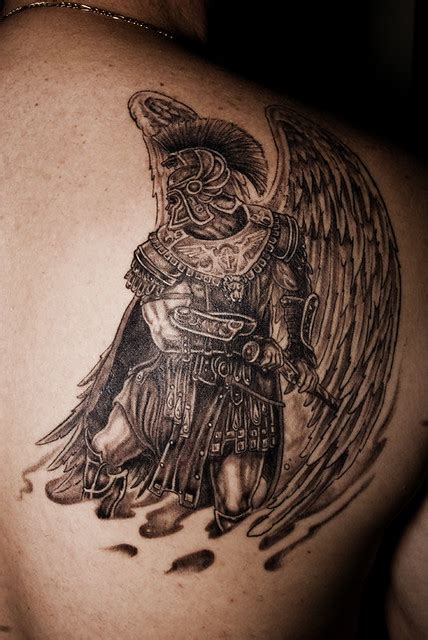 Arch Angel Tattoo By Donald Purvis Angel Tattoo In Black A Flickr