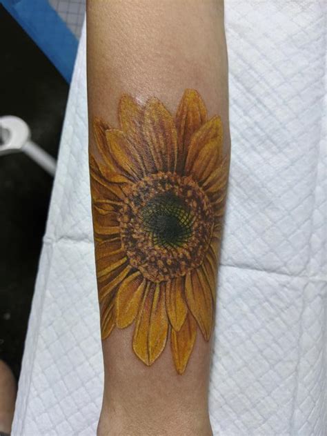 Art Immortal Tattoo Tattoos Color Sunflower