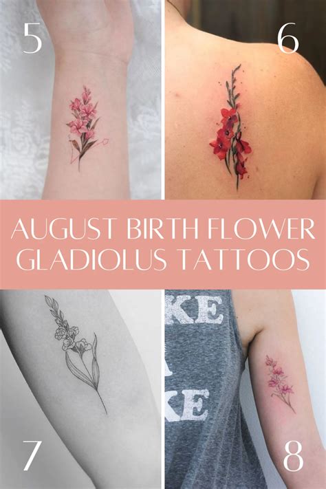 August Birth Flower Gladiolus Tattoo At Mercedes Tiffany Blog