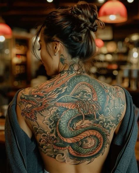 Back Piece Tattoo Design R Dragon