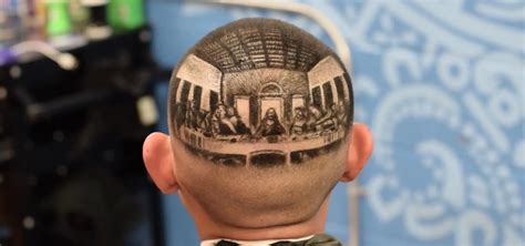 Barber Buzzes Last Supper Onto Man S Head Hairstyling Wonderhowto