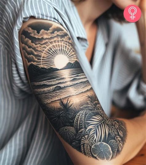 Beach Sunset Tattoo Sleeve Beach Sunset Tattoo Sleeve