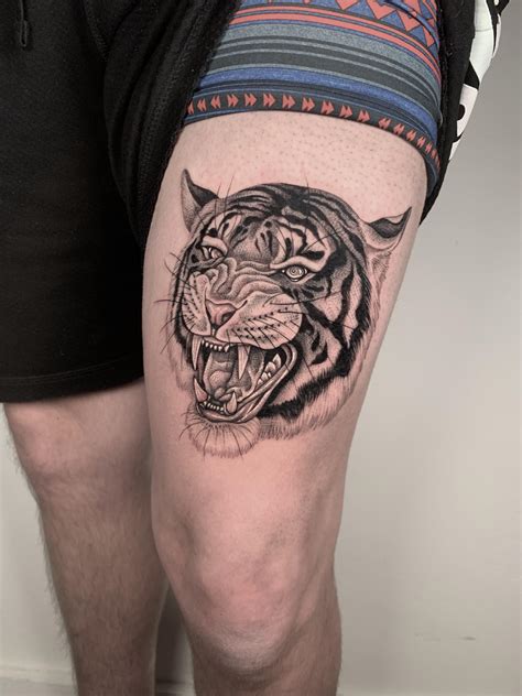 Bengal Tiger Face Tattoo 121 Tiger Face Tattoo Sketch Stock Photos