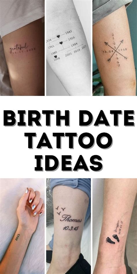 Birth Date Tattoo Ideas