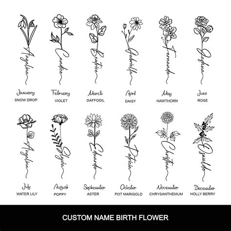 Birth Month Flower Tattoo Birth Month Flower Svg Birthday Tattoo Birth Month Flower Tattoo Birth Month Flower Svg Birthday Tattoo