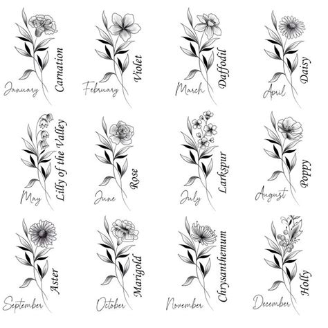 Birth Month Flowers For Your Birthday Mom Tattoos Simplistic Tattoos Birth Month Flowers For Your Birthday Mom Tattoos Simplistic Tattoos