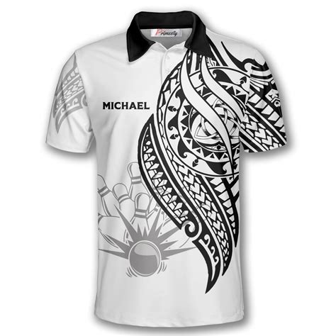 Black And White Tribal Tattoo Custom Bowling Shirts For Men Primesty Black And White Tribal Tattoo Custom Bowling Shirts For Men Primesty