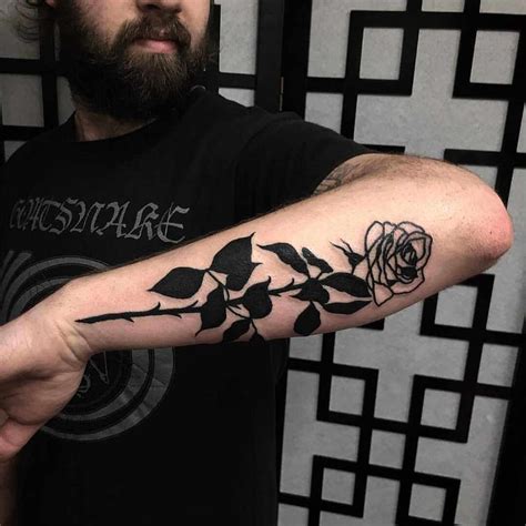 Black Rose Tattoo Designs For Men