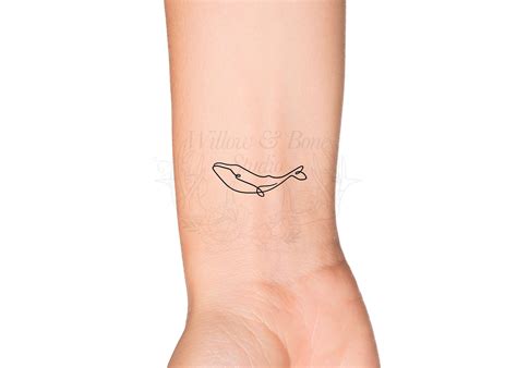 Blue Whale Outline Tattoo